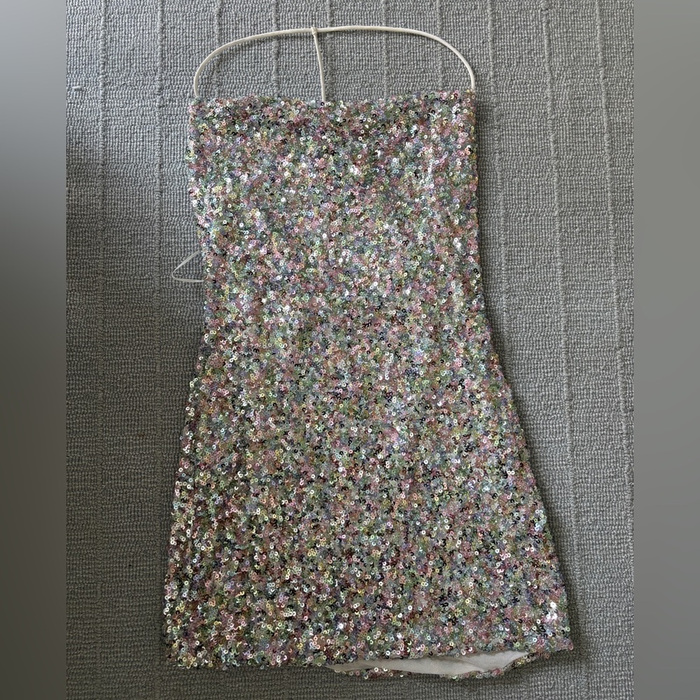 Kendra Sequin Cowl Neck Mini Dress
